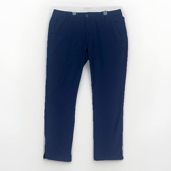 UNDER‎ ARMOUR MATCH PLAY REGULAR FIT GOLF PANTS PGA TOUR SIZE 38X32 Navy Blue - Picture 1 of 7